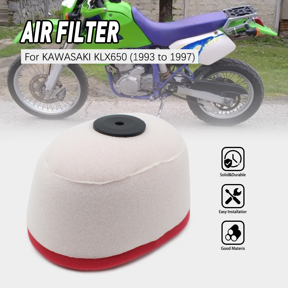 

Motorcycle Cleaner Intake Sponge Air Filter For Kawasaki KLX650 KLX 650 C1 C2 C3 C4 C5 1993 1994 1995 1996 1997