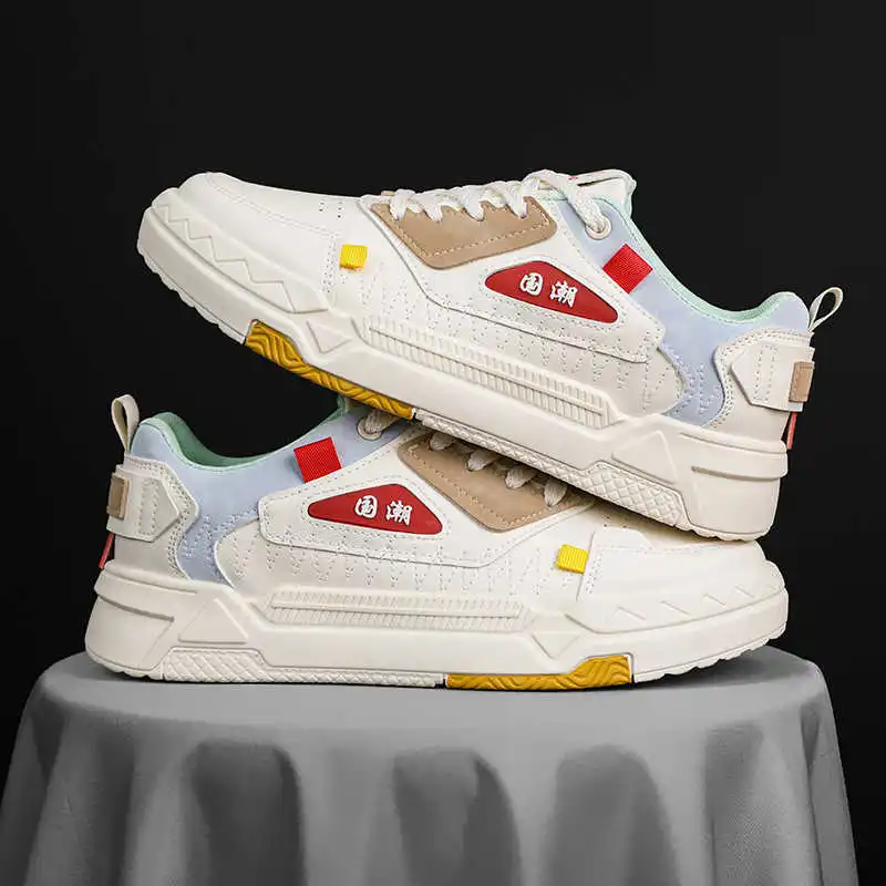 أحذية جلدية عادية للربيع والخريف للرجال مقاس 48 أحذية رياضية غير رسمية للرجال للمراهقين أحدث أحذية تنيس فيمينينو عتيقة #3