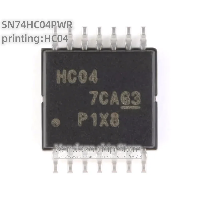 10pcs/lot SN74HC04PWR printing HC04 TSSOP-14 package Original genuine Six channel inverter logic chip