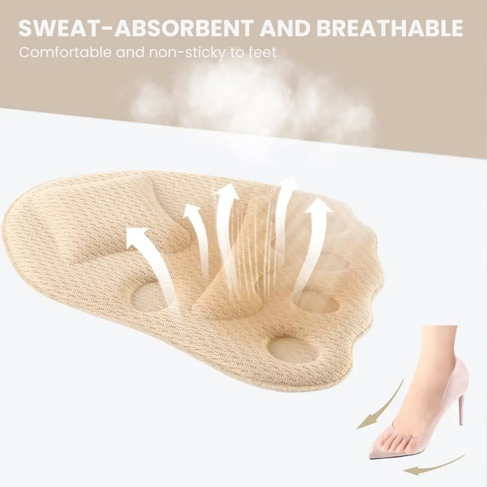 Soft Sweat Absorption Metatarsal Foot Pads Foot Protector Non-Slip Pain Relief Insoles Thickening High Heel Shoe Pad Women