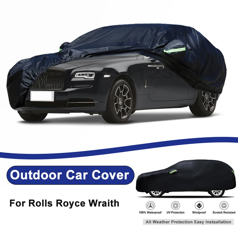 

Outdoor Full Car Cover For Rolls Royce Wraith with Reflective Strips Waterproof Snowproof Dustproof UV Protection Auto