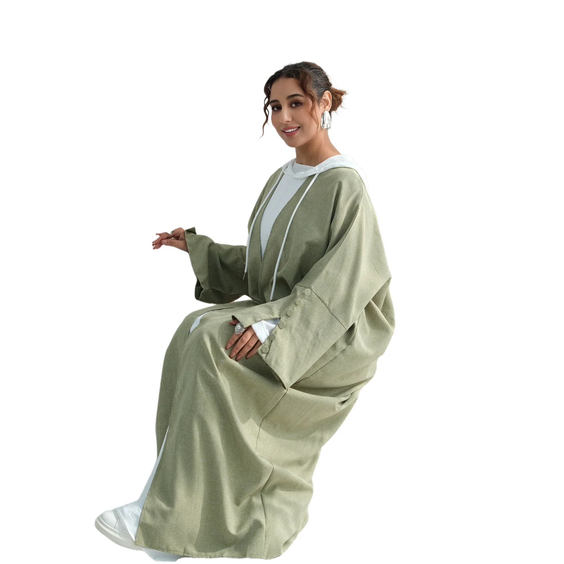 Dubai Open Abaya Modest Muslim - Jalabiya Women Arabic recension och pris