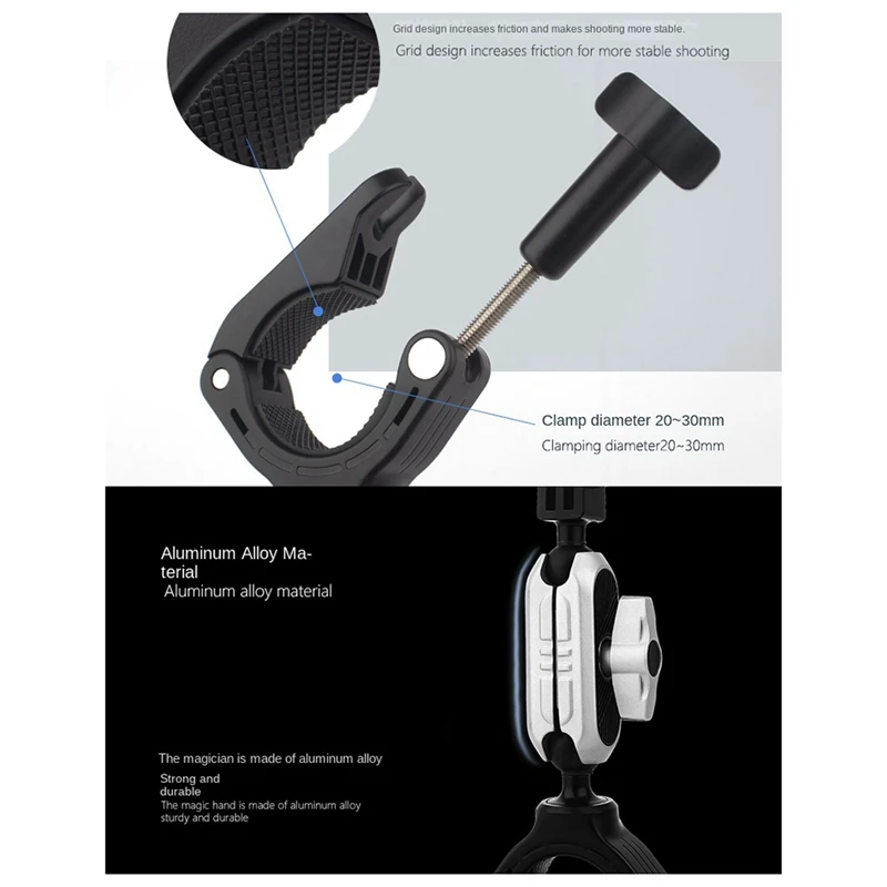 Para Gopro 11 10 9 8 accesorios de motocicleta soporte de cámara soporte de bicicleta para cámara de acción Insta360 DJI OSMO