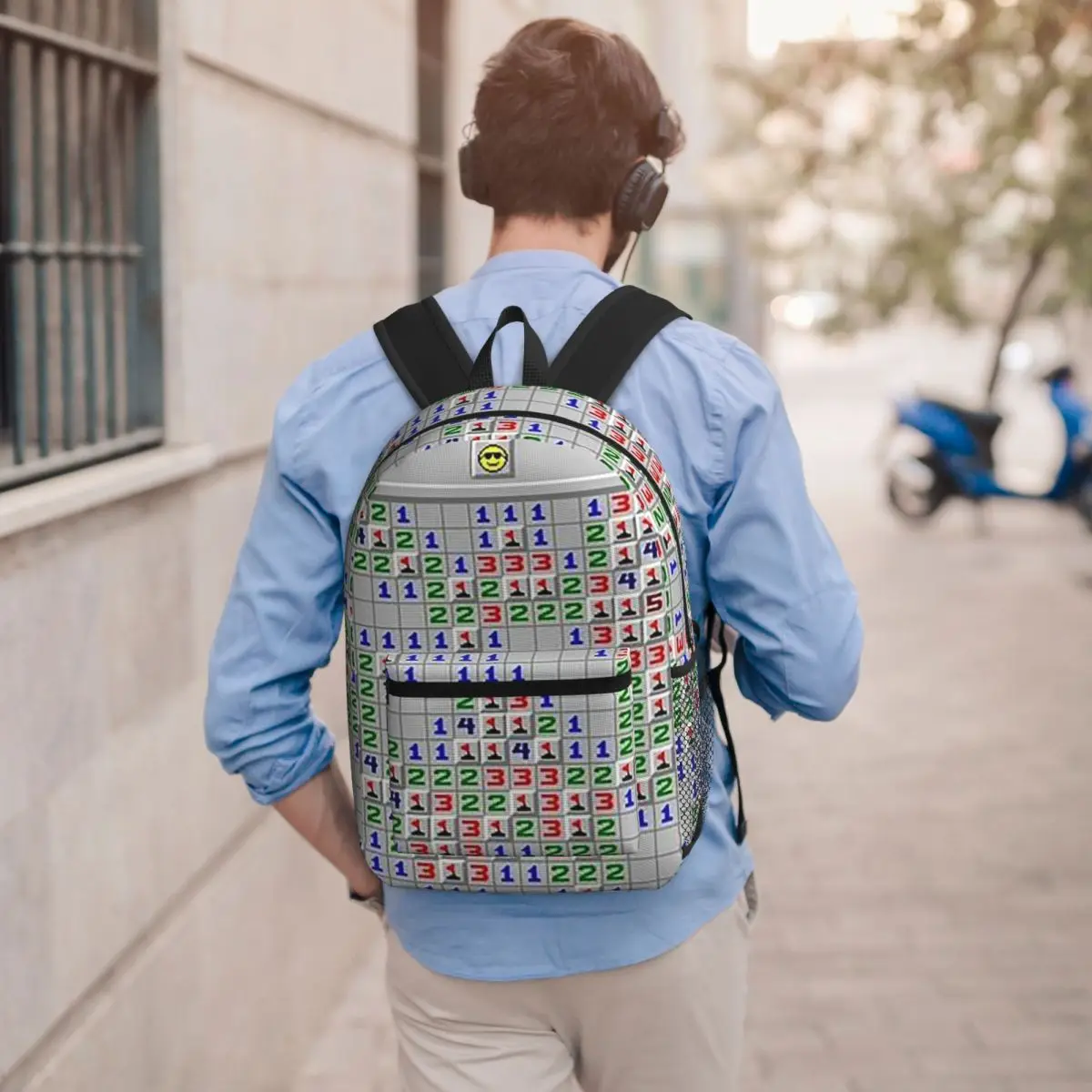 

Minesweeper Fun Game Backpack Boys Girls BookBag Children School Bag Laptop Shoulder Bags for Men Women