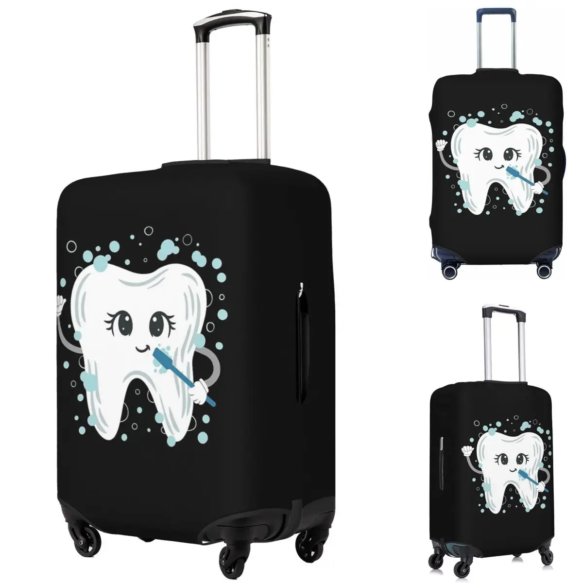 

Dentist Tooth Teeth Suitcase Cover Protection Elastic Travel Luggage Protector Covers for 18-32 Inch