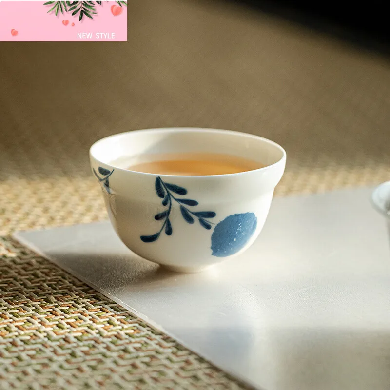 

100 мл абрикосовая белая чашка ручной работы Master, нарисованная вручную шариковая чашка с цветочной вышивкой, винтажная кружка, персональная чашка из тыквы, посуда для напитков, ремесло