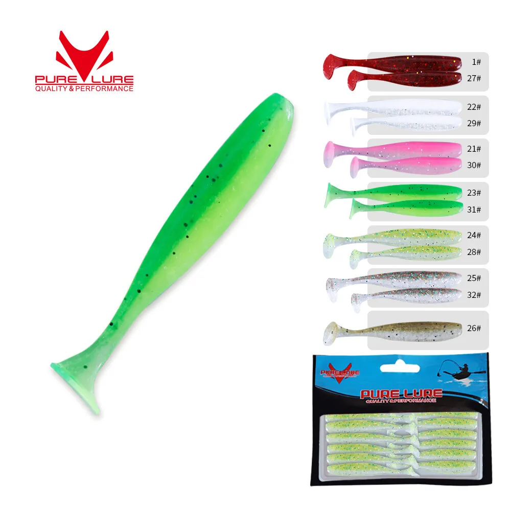 PURELURE Luya fake bait T tail bionic soft bait single-tailed soft insect Gui mandarin fish fish fish attractant