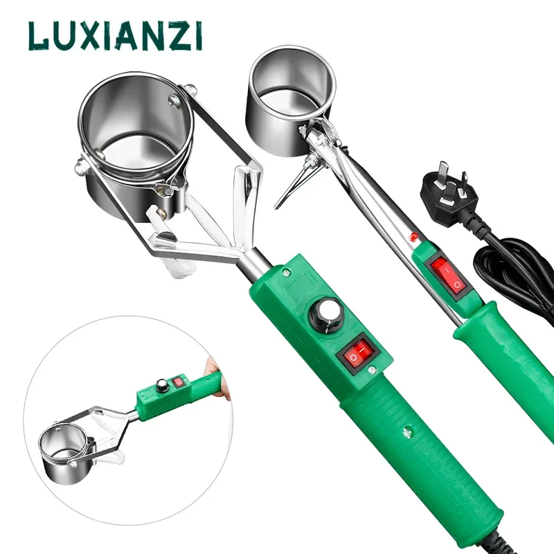 

LUXIANZI 220V 300W/500W Portable Solder Pot Tin Melting Furnace Handheld Adjustable Temperature Control Desoldering Bath Tool