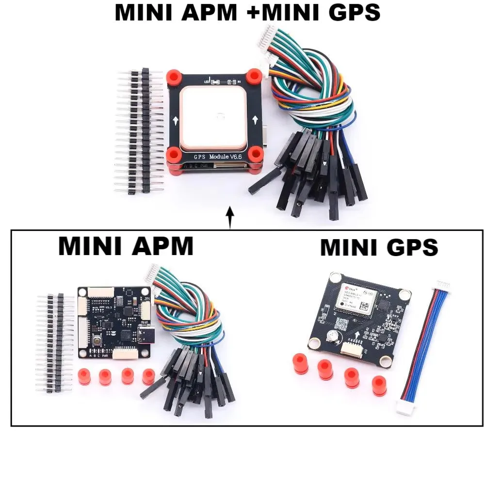 

HanNiu MINI APM M8N GPS With QMC5883 For MINI APM V3.3 Ardupilot Flight Control ArduPlane ArduCopter RC Drone FPV Racing