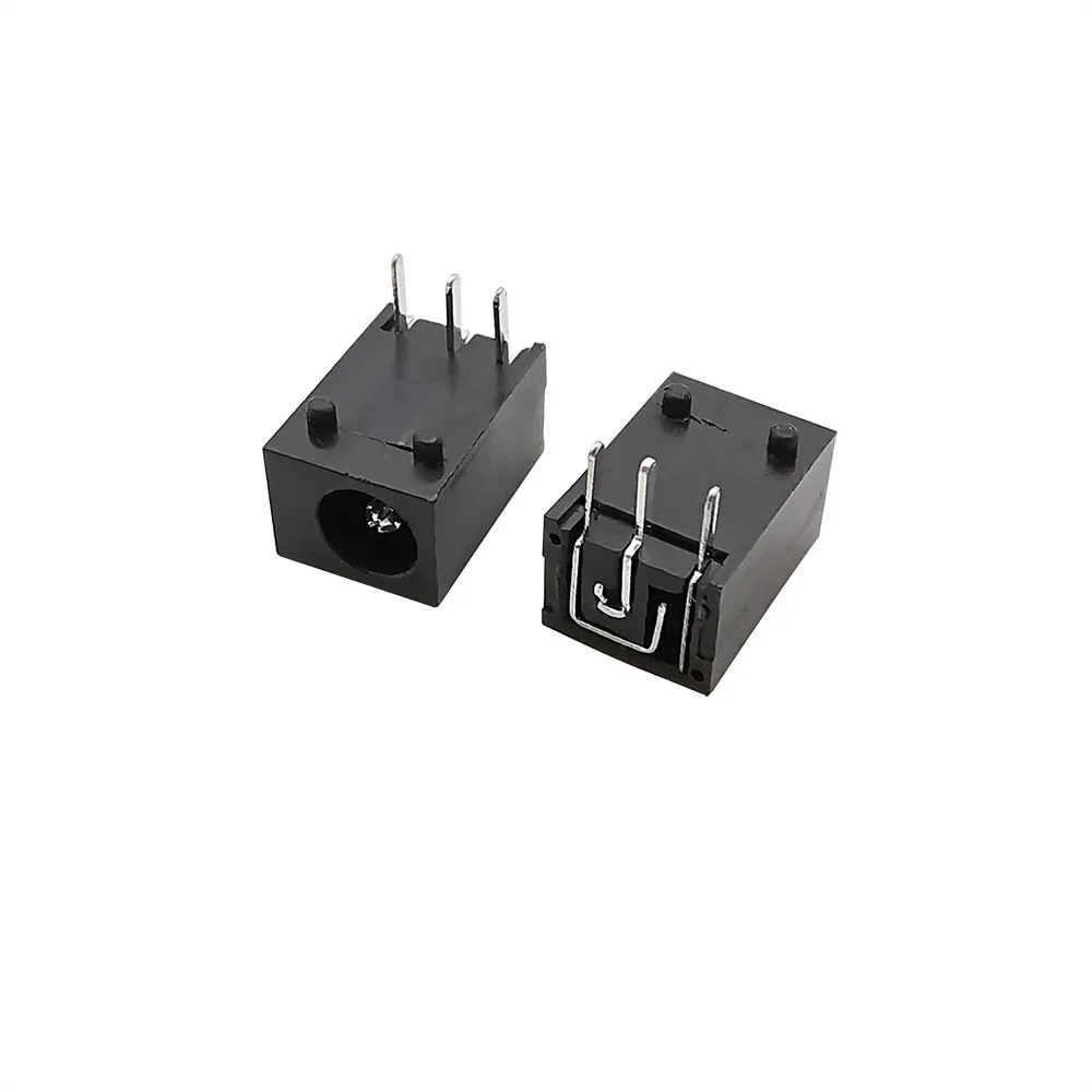 10Pcs Mini DC-003 DC Connector 3.5 x 1.3mm DC Power Female Jack 3 Pin Panel Mount Socket Plug Connectors Adapter 3.5*1.3mm Black