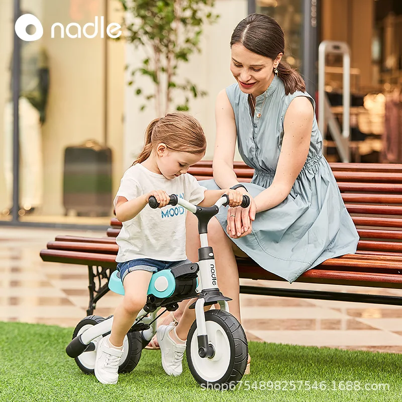 Nadle Natto-carrito de triciclo para niños, bicicleta de equilibrio, carrito de bebé, 2-3-6 años