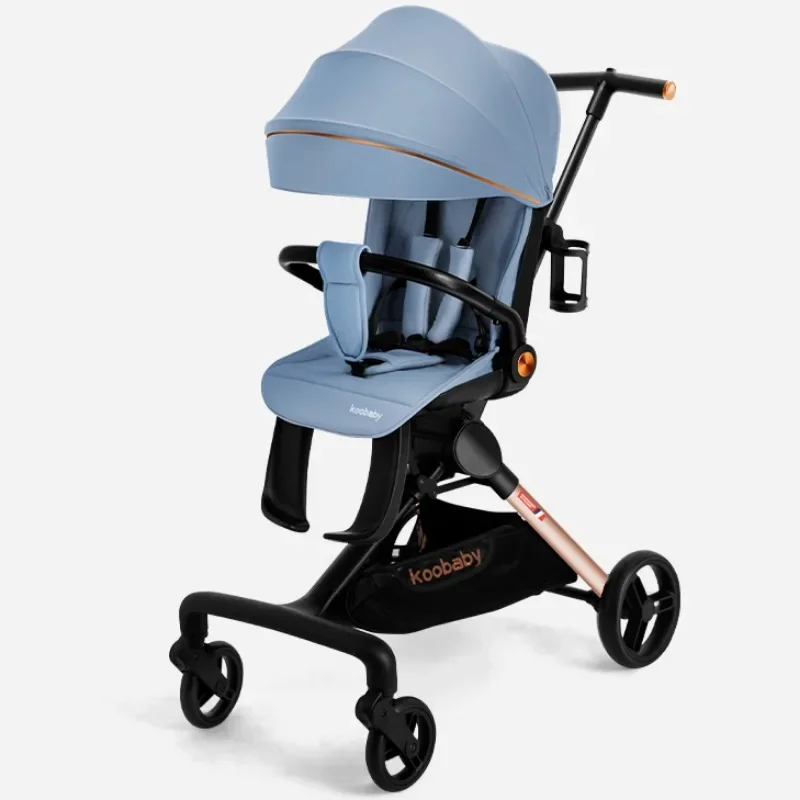 

Adjustable Footrest Light Weight Cart Folding Stroller,Two-way Baby Car High Landscape Baby Strollers Seat Rotation Pushchairs