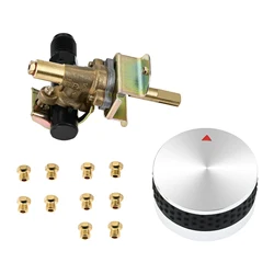 Natural Gas Regulator Control Valve with LP Gas Orifices Nozzle Conversion Kit for Propane Fire Pit BBQ Grill & Burner Regulator