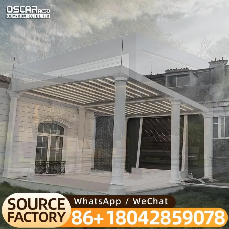 

Китайская беседка на балконе, также известная в виде беседки, алюминиевая крыша с жалюзи для дома, балкона, открытый дворик, садовая беседка