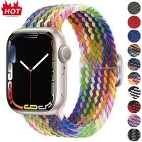 Strap For Apple Watch band 44mm 40mm 45mm 41mm 49mm 38mm 42mm Elastic braided bracelet iwatch series 7 se 5 6 8 ultra 49mm band