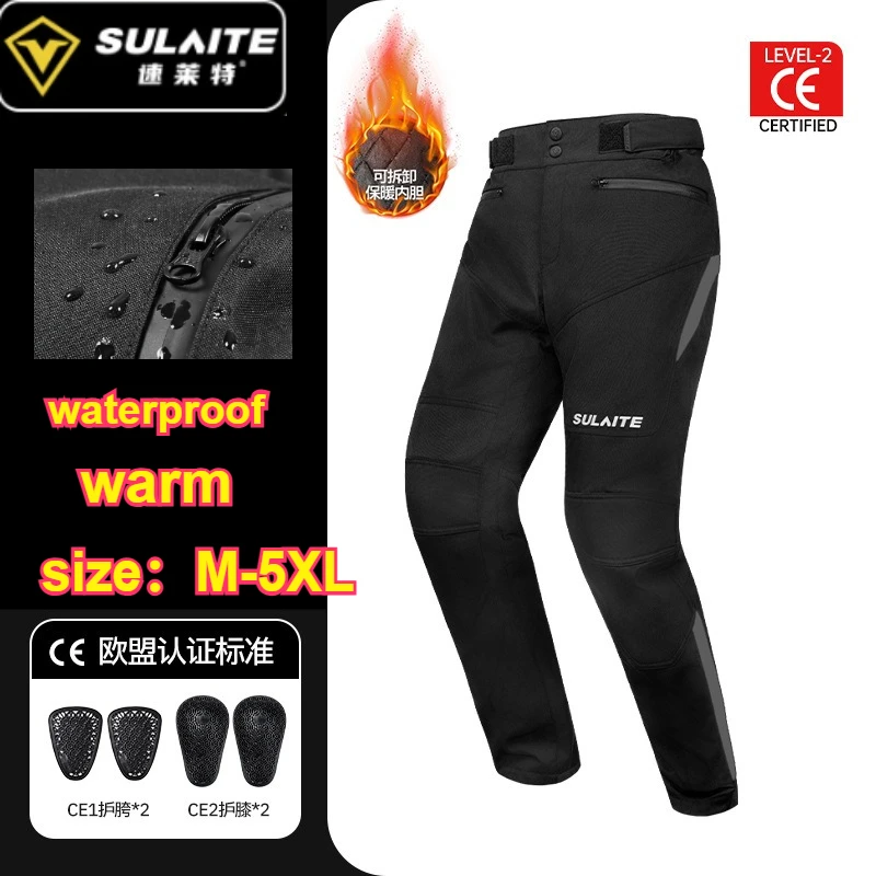 

Мужская зимняя мотоциклетная куртка и брюки Sulaite — сертифицированная CE броня для мотокросса, легкая сетчатая вентиляционная защитная экипировка