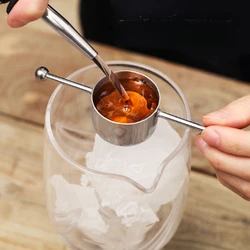 1pc Stainless steel double bead measuring cup, syrup, liquor, and blending accessories measuring tool