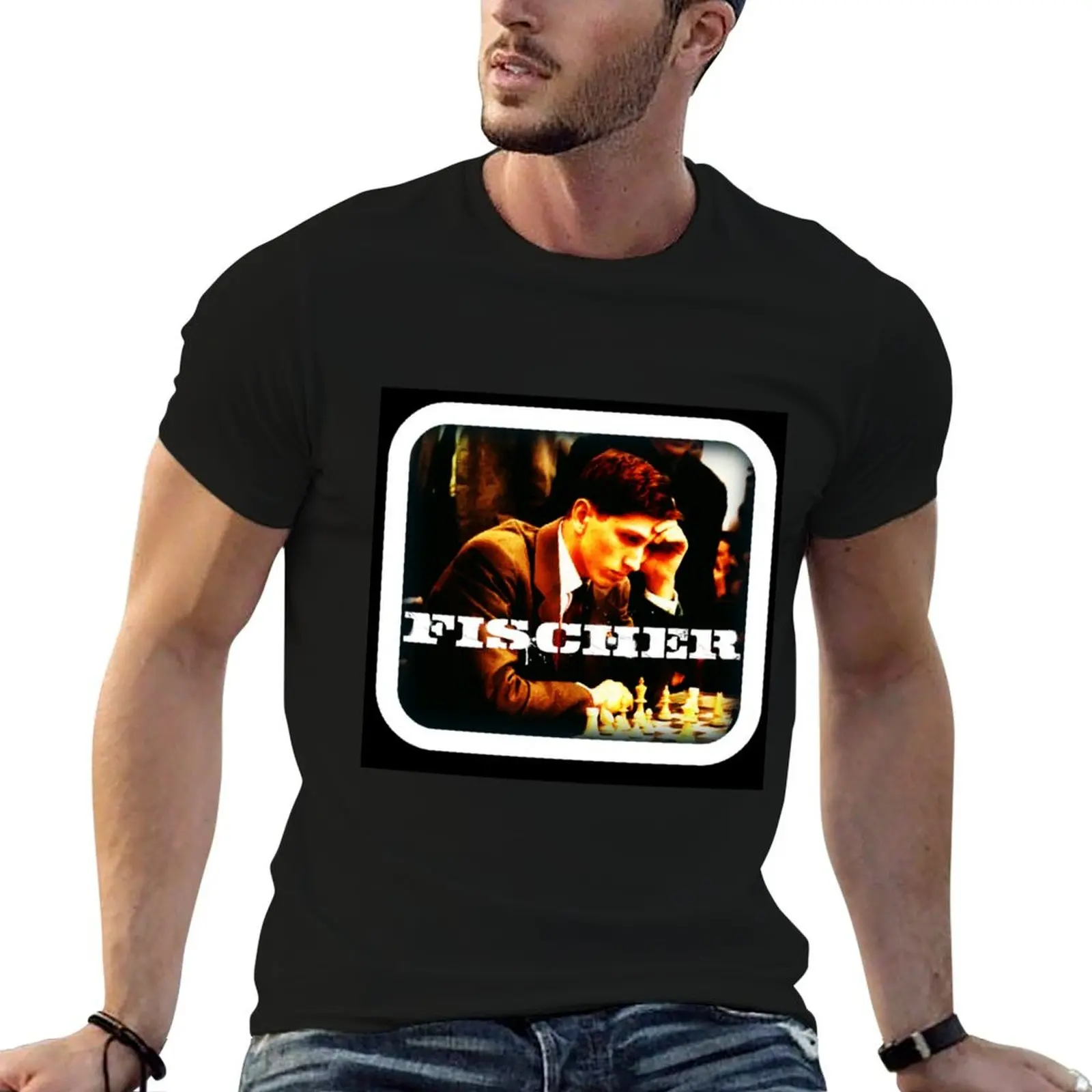 Camiseta del gran maestro de ajedrez estadounidense Bobby Fischer, camisetas divertidas para hombre, paquete de camisetas blancas para hombre, camiseta de algodón