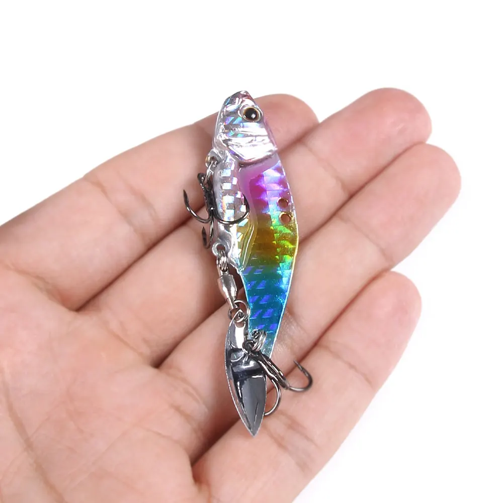 Metal VIB Fishing Blade Lure with Double Spinner Tail Spinner Spinnerbait 12g/16g Vibe Wobblers Isca For Pike Bass Trout