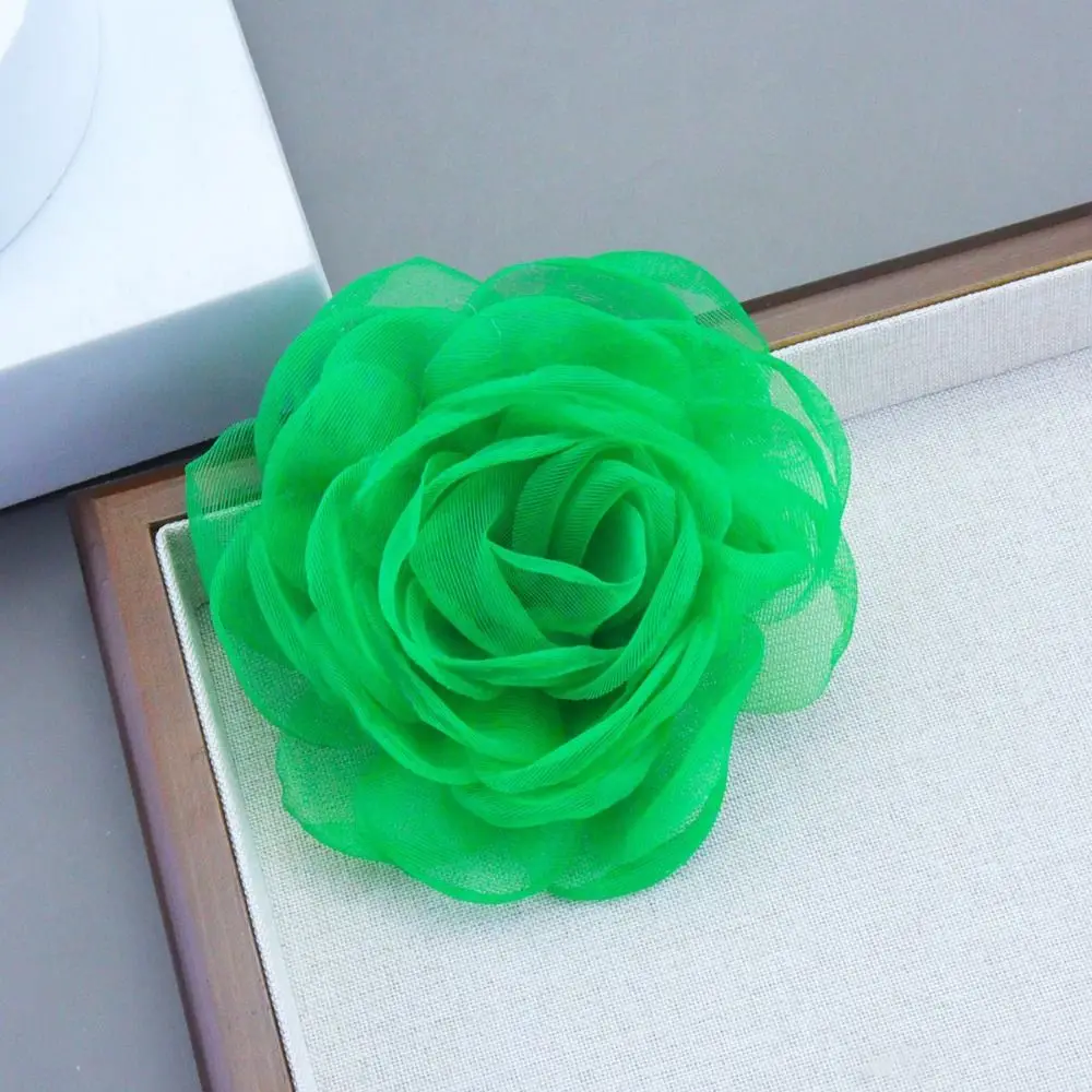 Handmade Camellia Flower Brooch Clothing Dress Accessories Multi-layer Yarn Multi-Layer Floral Brooch 10CM Big Flower DIY