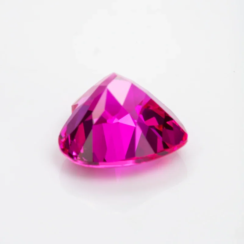 Lab Grown Sapphire Heart Shape Hot Pink Color Extremely Shiny Quality DIY Ring Necklace Earrings Materials Certificate