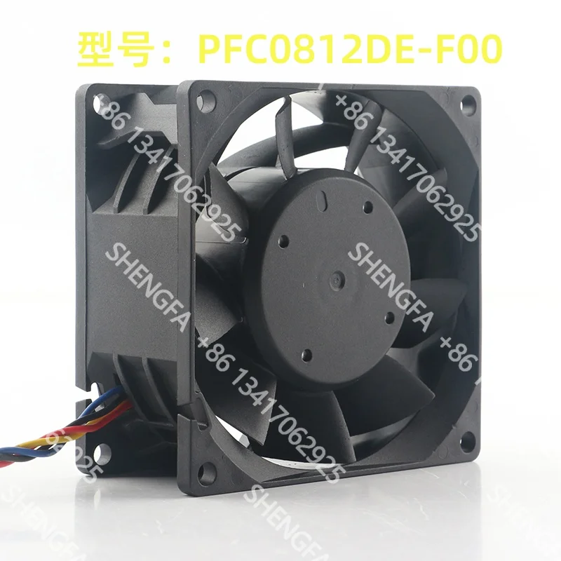 New Delta AC EC 8038 80X80X38MM 8CM Server 4-wire PWM double ball High air capacity PFC0812DE-F00 cooling fan DC 12V 1.20A