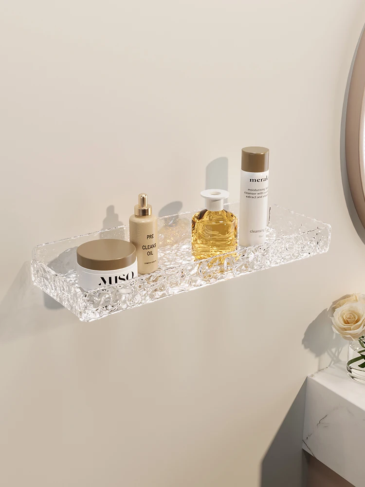 Acrylic rack in bathroom bathroom-hole-free wall-mounted washstand-cosmetic storage towel rack on the wall