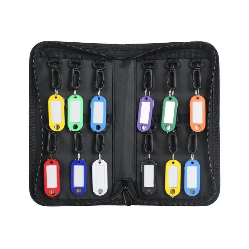 Smooth Zipper Design Portable Key Storage Box Fire Resistant Material Waterproof Material Fireproof Key Organizer Bag