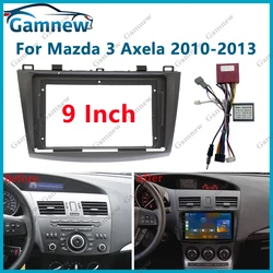 2 DIN 9 Inch Radio Fascias for Mazda 3 Axela 2010-2013 Double Din DVD Stereo Panel Dashboard Refitting Installation Frame