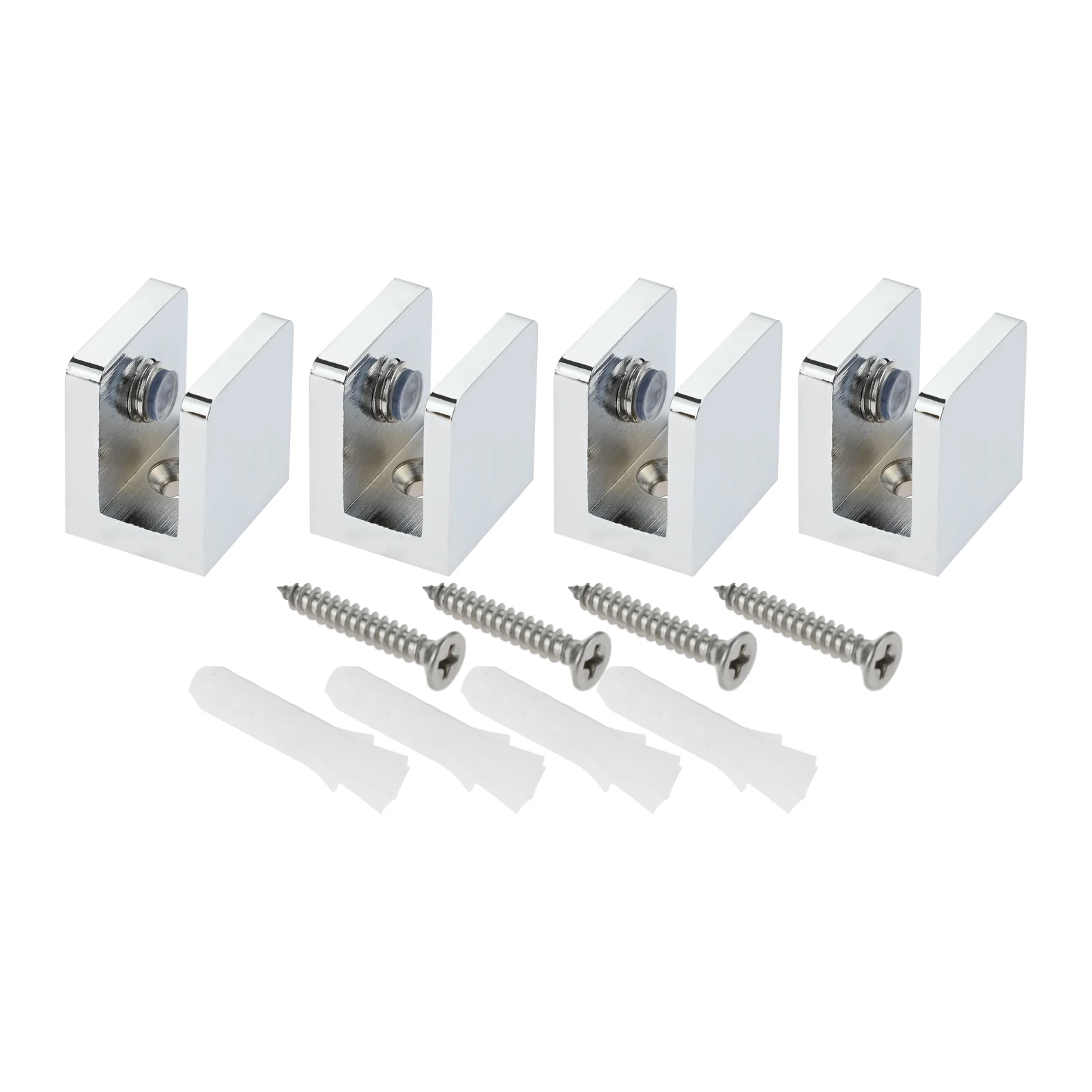 4 pezzi Hardware di lusso morsetto per Clip in vetro in ottone accessori per mensole da bagno supporto per feste per armadietto del vino per vetro spessore 8-10MM