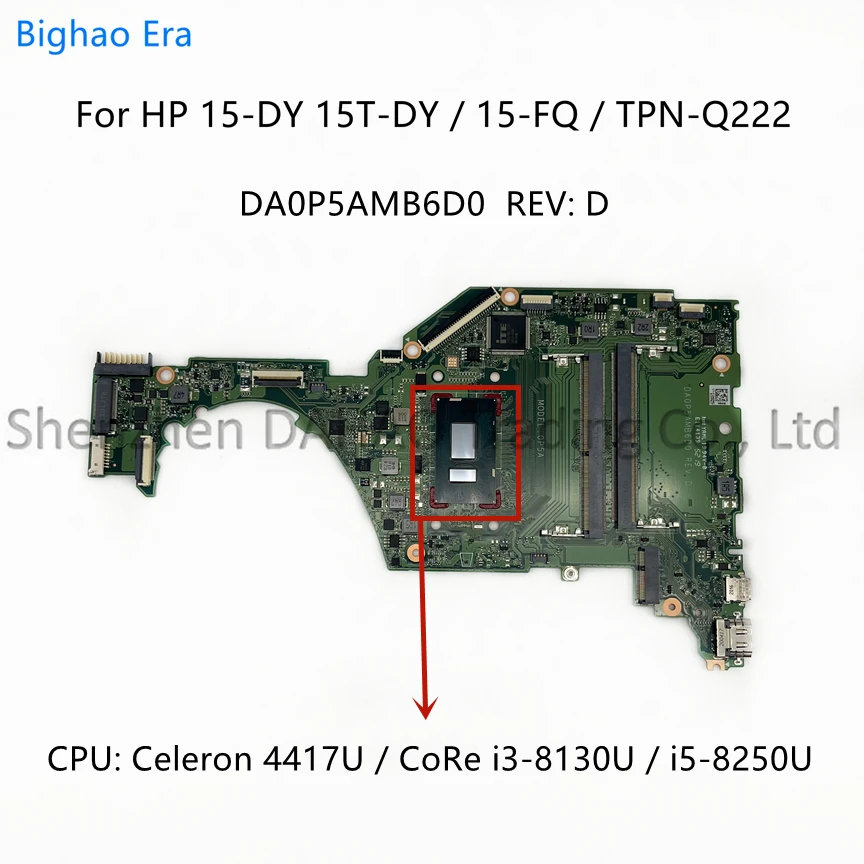 DA0P5AMB6D0 For HP 15S-FQ 15-DY 15T-DY Laptop Motherboard With Intel 4417U i3-8130U CPU TPN-Q222 TPN-Q221 L63561-601 L73070-601