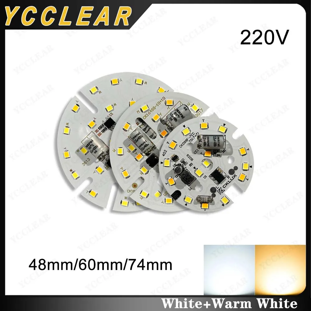 10 個 LED DOB ライトパネルホワイト暖色 6 ワット 10 ワット 15 ワット AC220V スマート IC ドライバー SMD2835 PCB アルミボード DIY ダウンライトスポットライト用