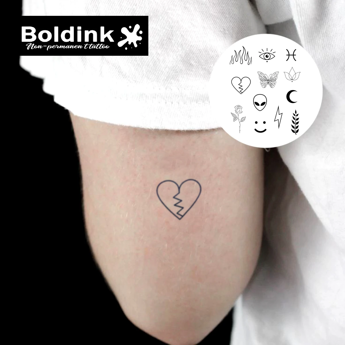 Eccentric Symbols Temporary Tattoo,Lasts To 15 Days New Technology Magic Waterproof Semi Permanent Sticker.