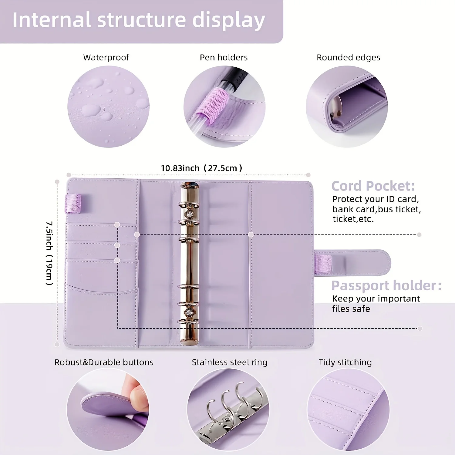 A6 Budget Binder with Zipper Envelopes for Cash And Money Saving Envelope System Organizer