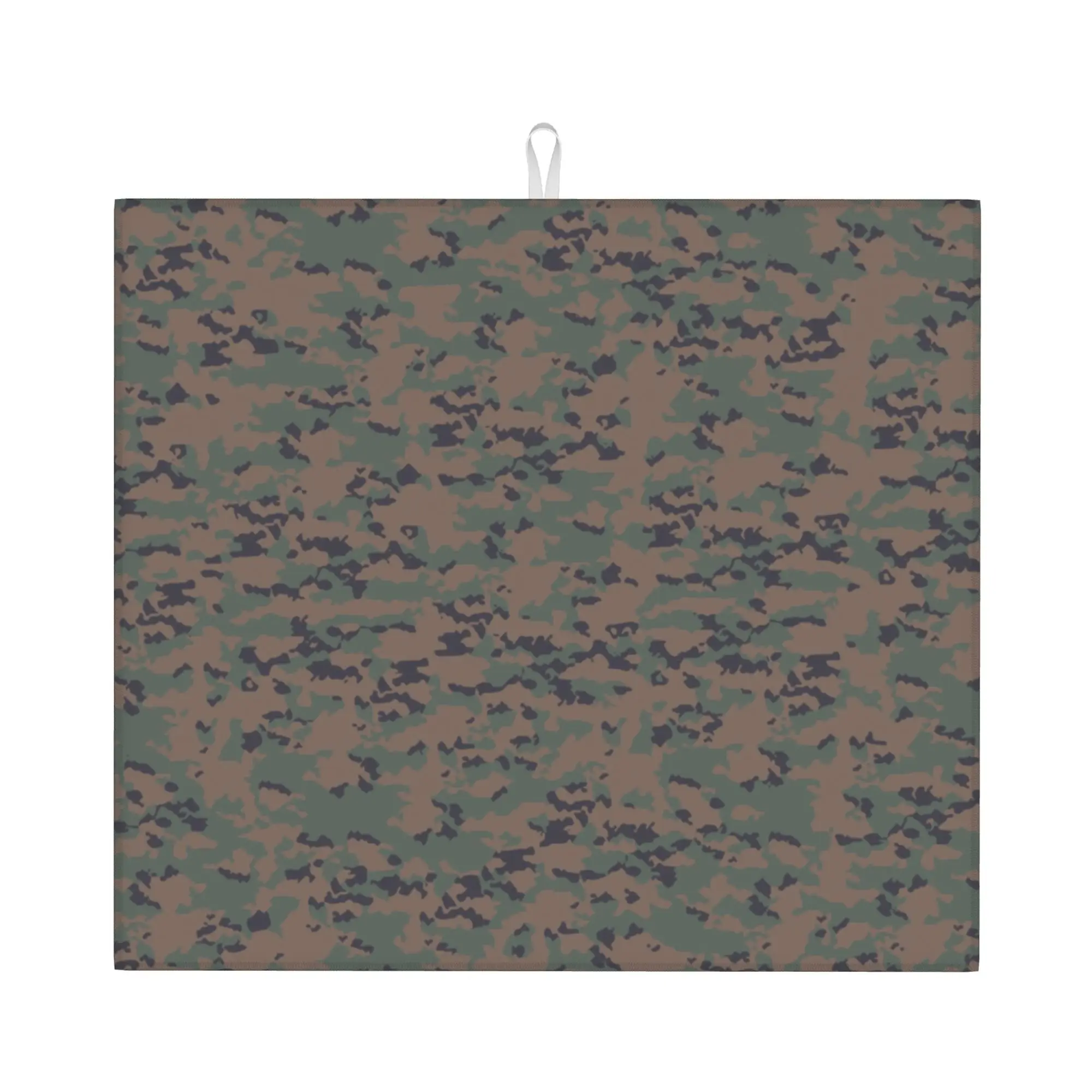 Camouflage Army Camo Non‑Slip Waterproof Absorbent Barware Tableware Oil Proof Reusable Bathroom Drying Mat For Kitchen