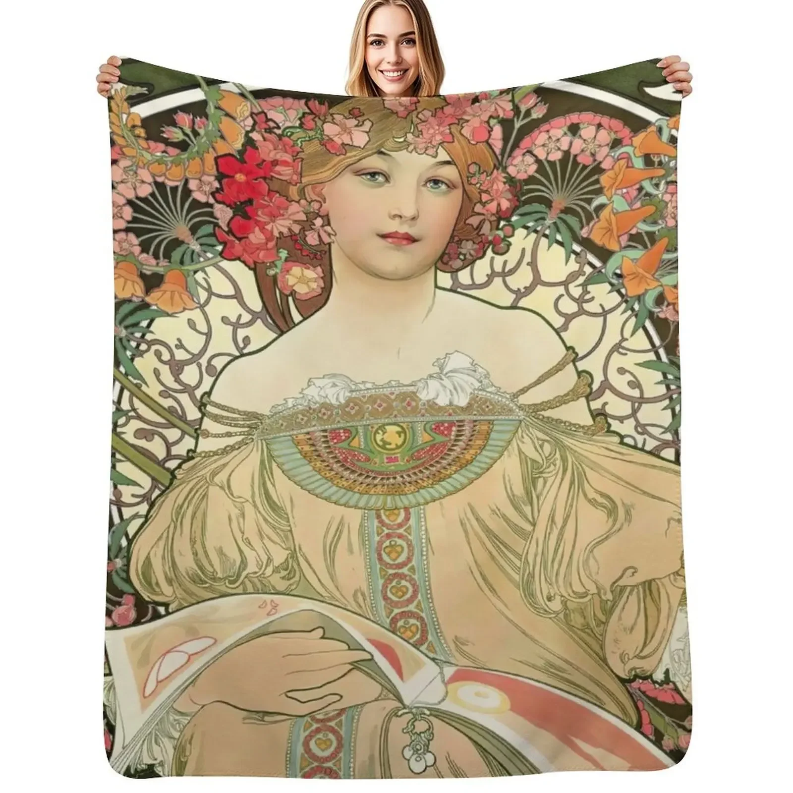 

Devaneio - Alphonse Mucha 1897 Throw Blanket Luxury Thicken Hair warm for winter funny gift Blanket