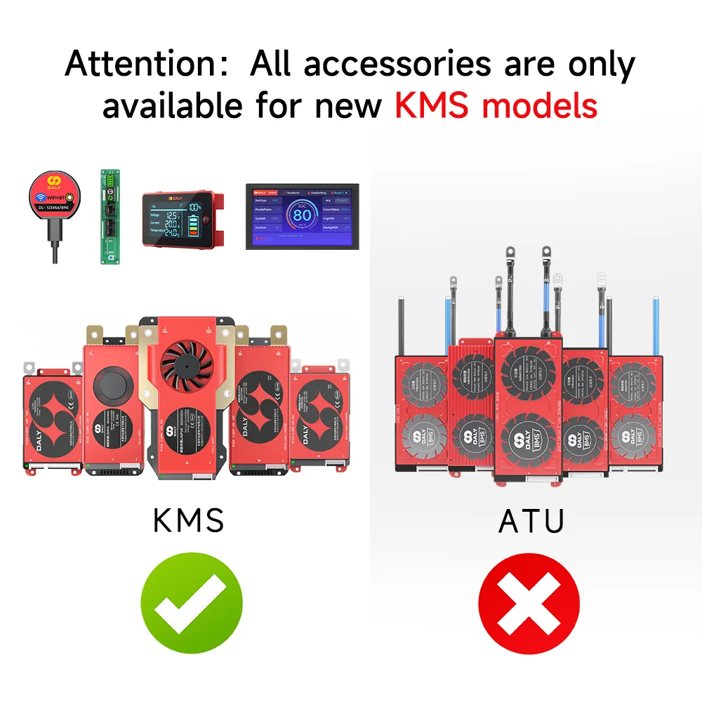 دالي BMS اكسسوارات بلوتوث واي فاي وحدة شاشة LCD كابل العاكس مجلس الاتصالات DalyBMS الإصدار الجديد