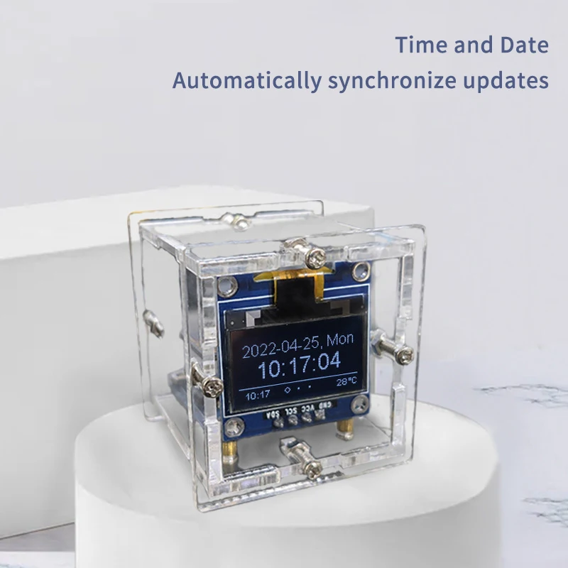 ESP8266 MINI Weather Clock WIFI Digital Clock DIY Soldering Kit Electronic Multifunctional Weather Station