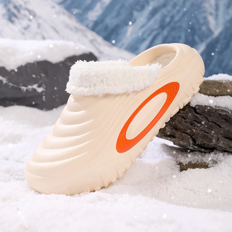 YRZL Zapatillas peludas para hombre, zapatos de casa cálidos de invierno, zapatillas térmicas antideslizantes, cómodas, antideslizantes para interiores, zapatillas de invierno para hombre