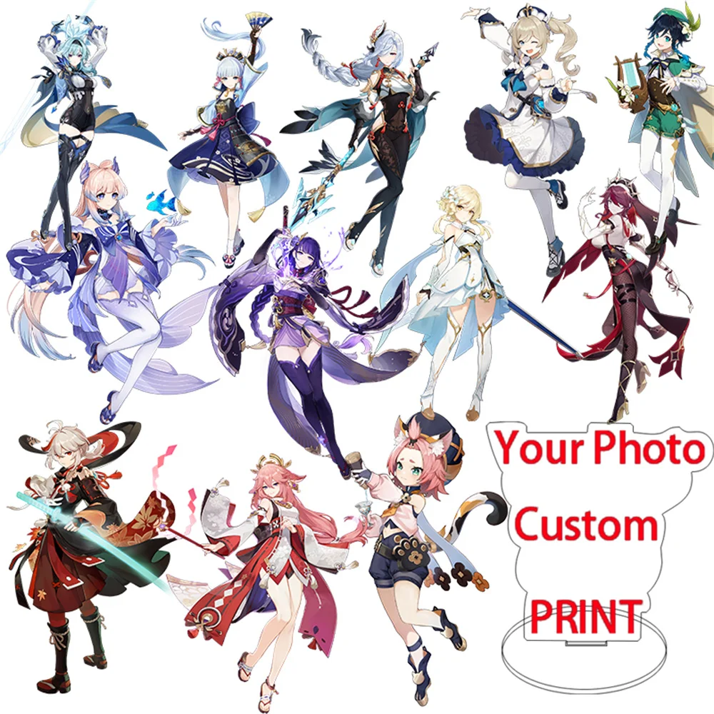 Custom Figure Standee Acrylic Stand Cartoon Game Anime Design Personalized Desk Decorate Model Keychain Gift for