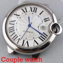 Miyota 8215 CASE 41mm couple Watch Balloon case Stainless steel women's watch accessories ST6 Movement parts Women's watch case