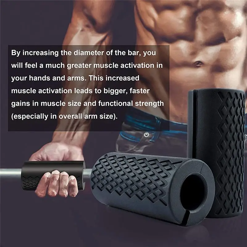 L79A 1PCS Barbell Dumbbell Booster Grip Portable Fitness Equipment Accessories Avoid Injury Increase Friction view 4