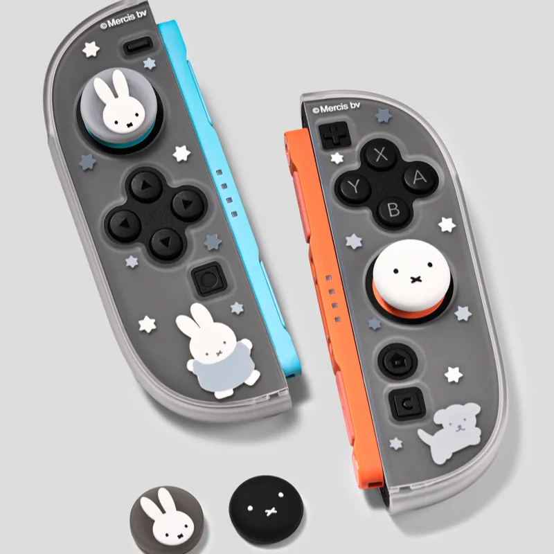Geekshare Miffy Thumb Grips For Nintendo Switch 2 Replacement Button Caps Thumb Grip Caps Joycon Grip Stick Cover Soap Bubble