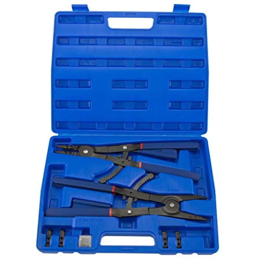 

16" Snap Ring Plier Set 2 Piece External and Internal Pliers Straight 45° 90° Tips