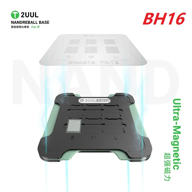 2UUL BH17 CPU Double-Sided Solder Kit Strong Magnetic Adhesion 75 Soldering Mesh for IPhone Android Repair Soldering Tool image 5