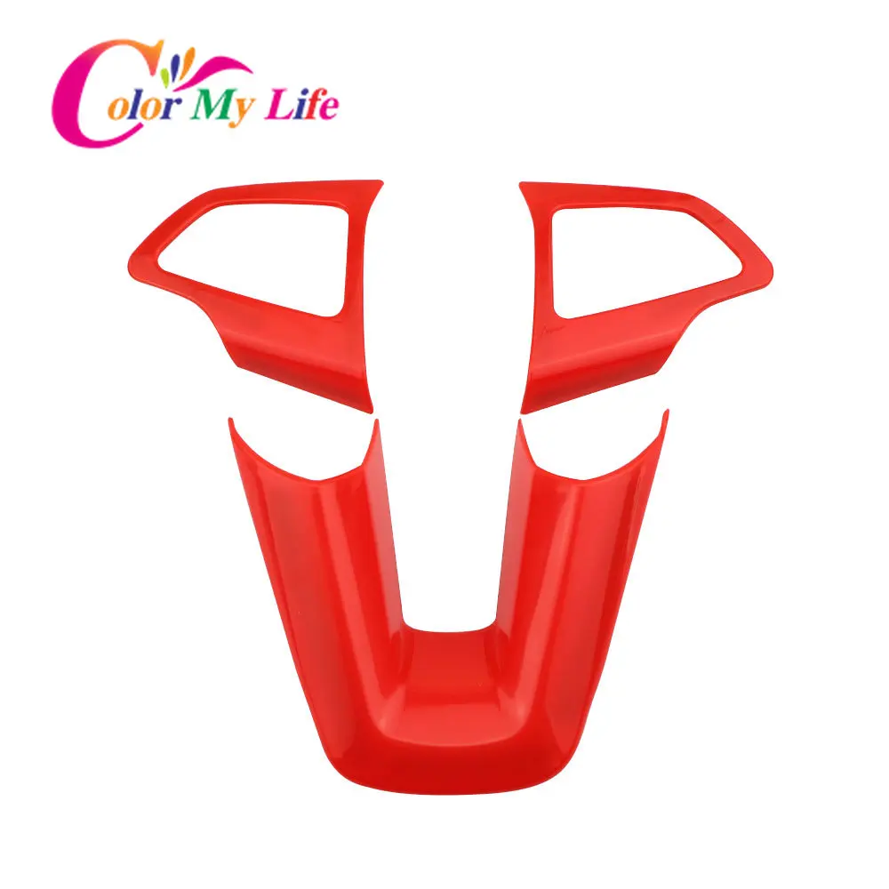 ABS Steering Wheel Button Panel Decoration Trim Sticker for Ford Focus 3 MK3 2015 - 2018 Car Stickers Accessories