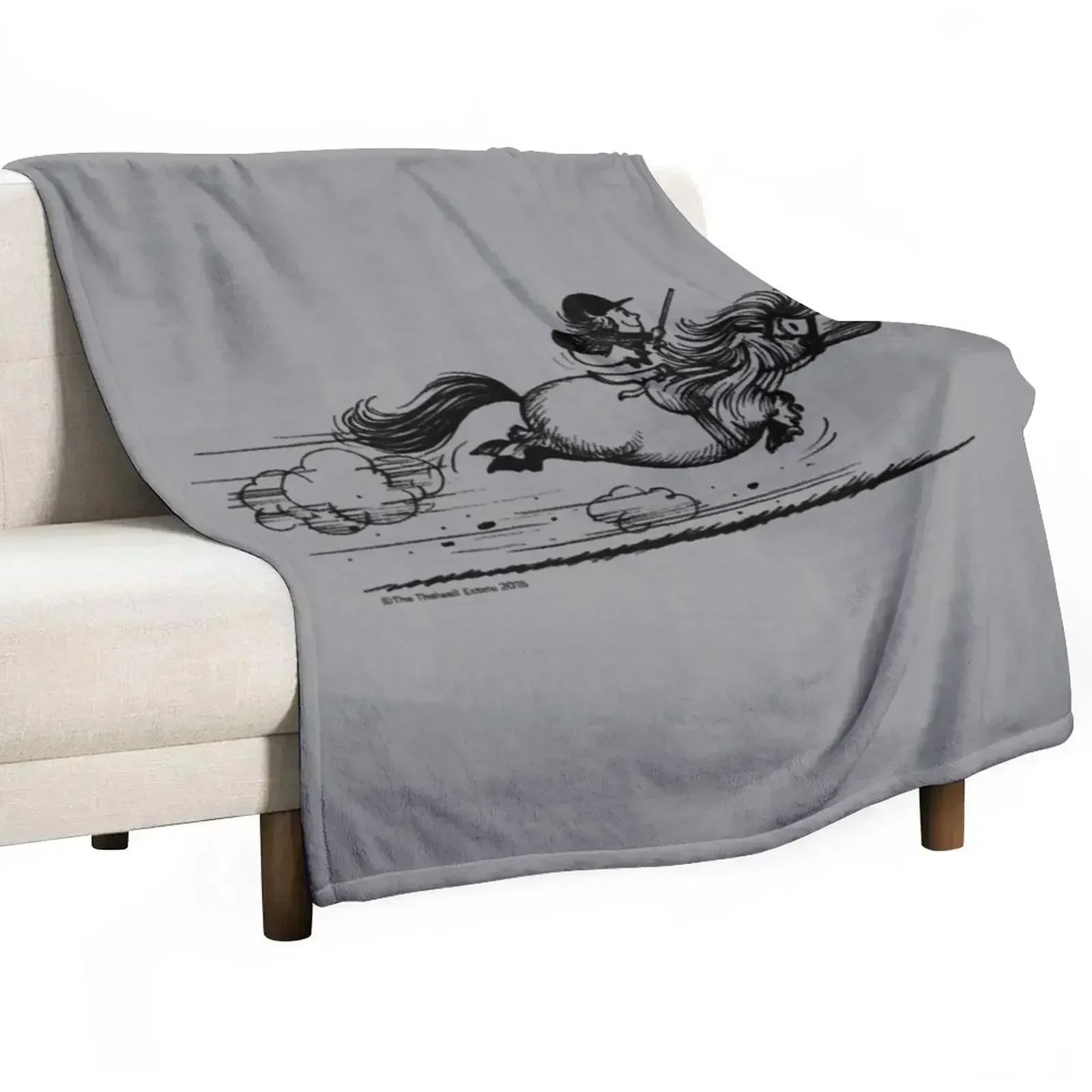 

PonySprint Thelwell Cartoon Throw Blanket Fluffy Cozy Throw Blanket for Home Decor