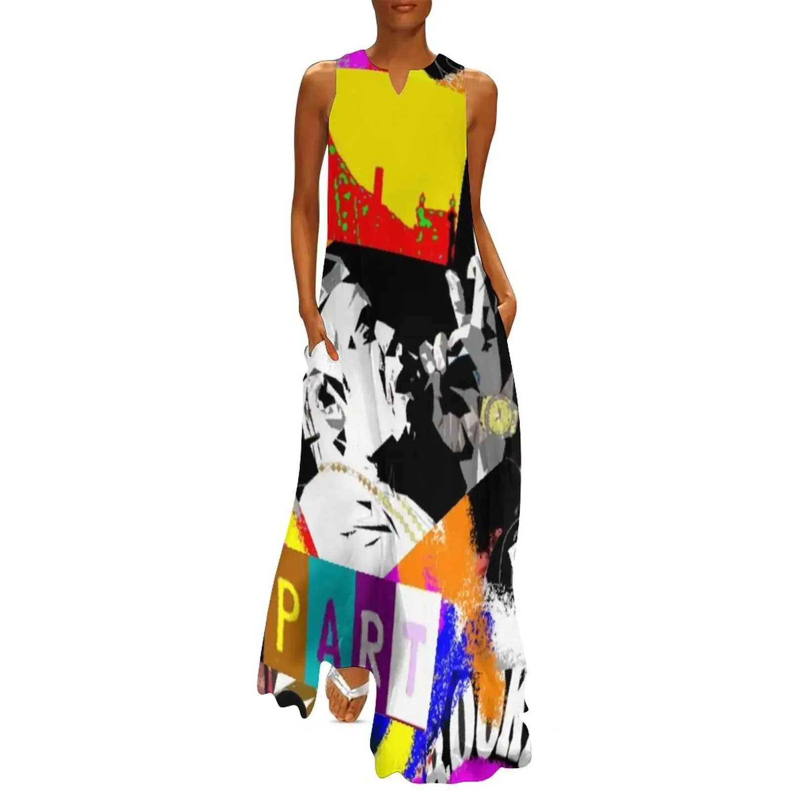 

Street POP Art Painting Graffiti Urban Abstract Collage Long Dress Dresses sexy short dresses daring women party dresses Dress