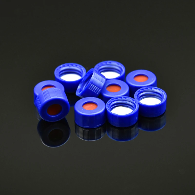 100 szt. Fiolka chromatograficzna z gwintowanym szyjką i wstępnie wyciętą podkładką na septę do Agilent 1,5 ml/2 ml Automatyczna butelka do próbek Parse 9 mm ze skalą