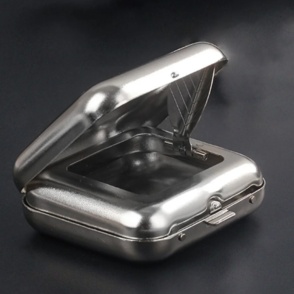 

Portable Metal Smokeless Cigar Ashtray For Outdoor Travel Car Use Travel Ashtray Tight Seal Lid Odor Prevention